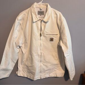 Carhartt WIP Detroit Corduroy Trim Jacket White XL